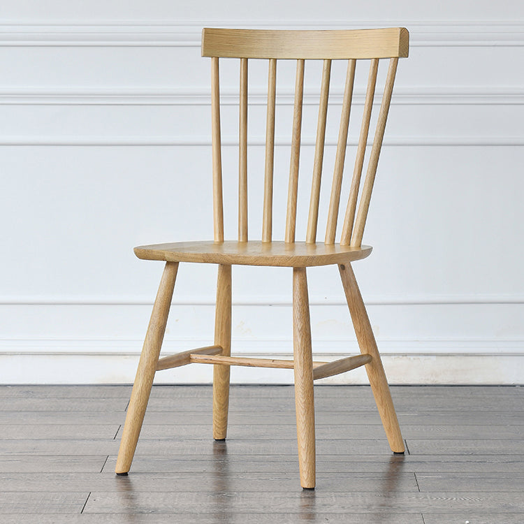 Minimalist Wood Side Dining Chairs Windsor Back Side Chair for Home