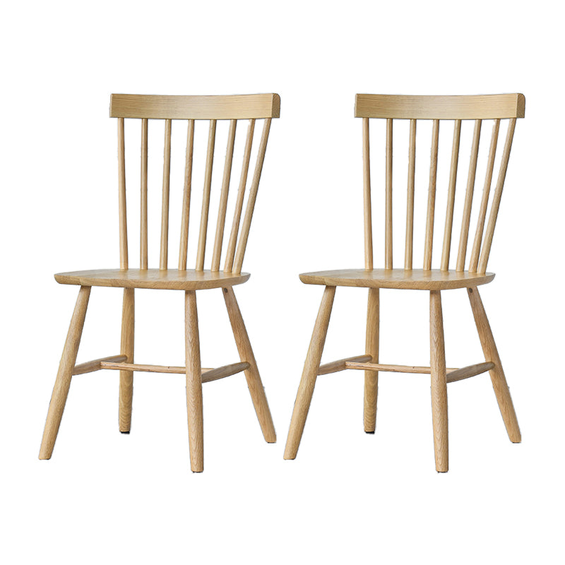 Minimalist Wood Side Dining Chairs Windsor Back Side Chair for Home