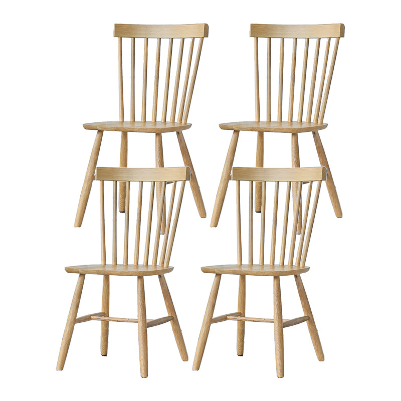 Minimalist Wood Side Dining Chairs Windsor Back Side Chair for Home