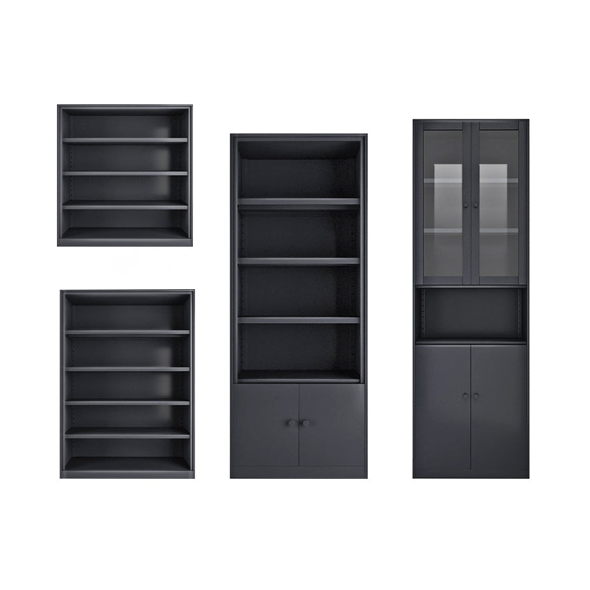 Closed Back Bookshelf Contemporary Style Bookcase for Study Room Office