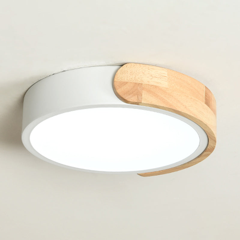 Round Shape LED Ceiling Lamp Macaroon Modern Simple Style Iron 1 Light Flush Mount for  Corridor