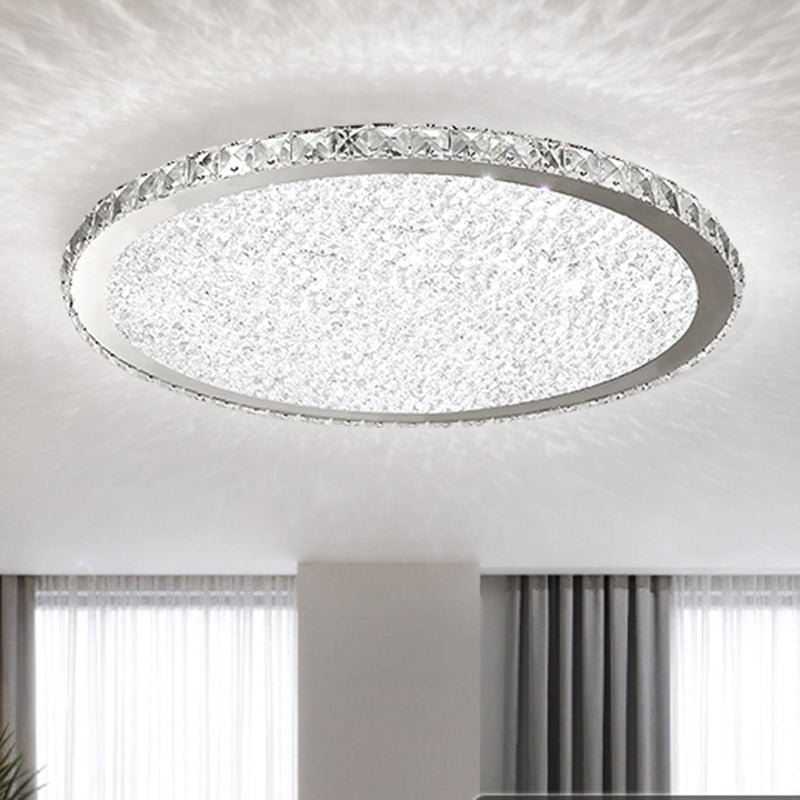 Geometry Shape LED Crystal Ceiling Lamp Modern Simple Flush Mount for Living Room