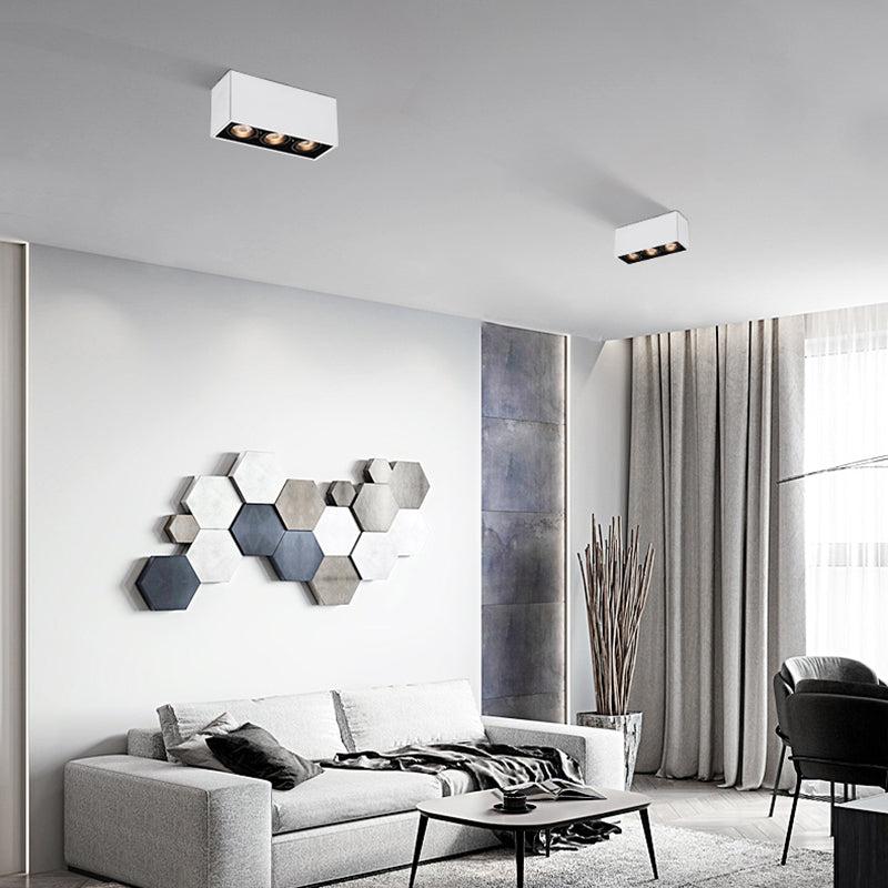 Geometry Shape LED Ceiling Lamp Modern Simple Style Aluminium Flush Mount for Living Room Study