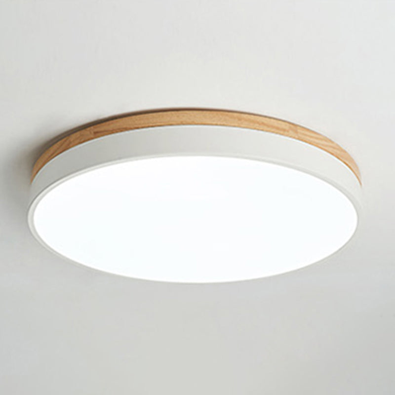 Round Shape LED Ceiling Lamp Macaroon Modern Simple Style Iron 1 Light Flush Mount for  Corridor