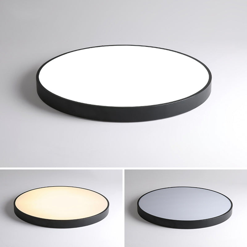 Round Shape LED Ceiling Lamp Macaroon Modern Simple Style Iron Flush Mount for Dining Room