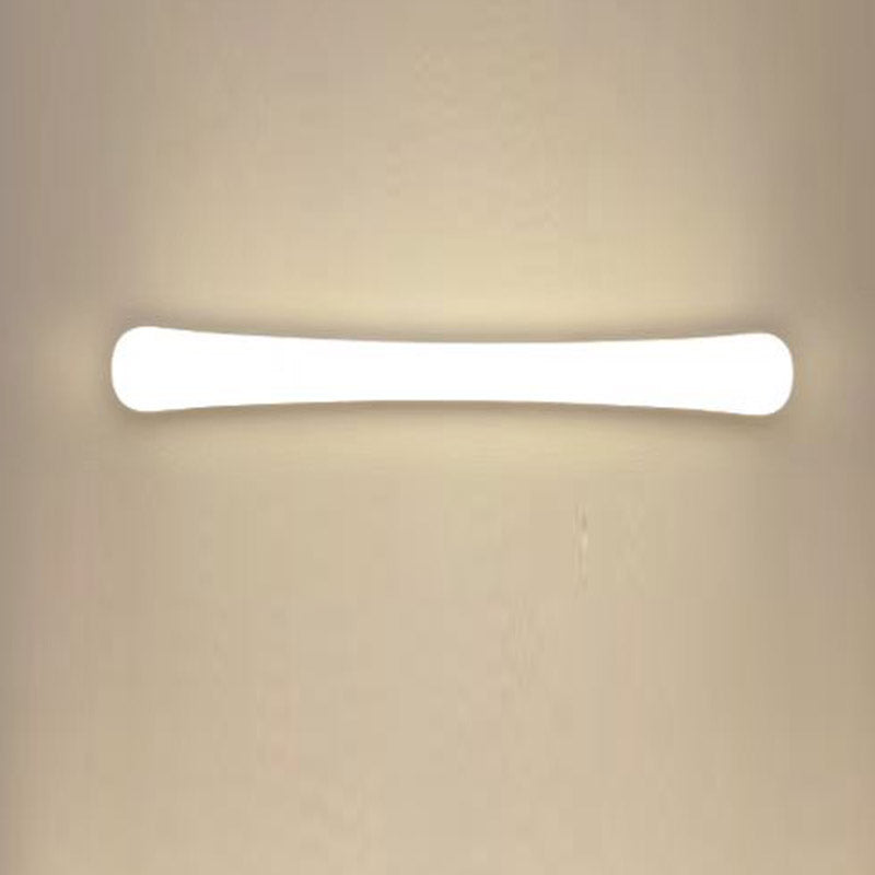 Modern Plastic Vanity Light Straight 1 Light Mirror Light in White for Bathroom