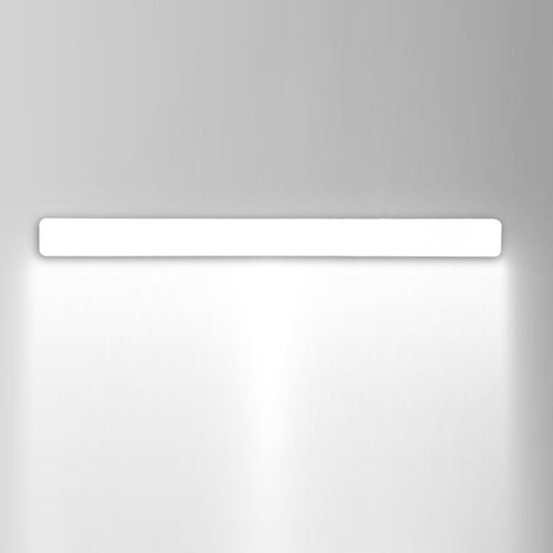 Modern Plastic Vanity Light Strip White 1 Light Mirror Light for Bathroom