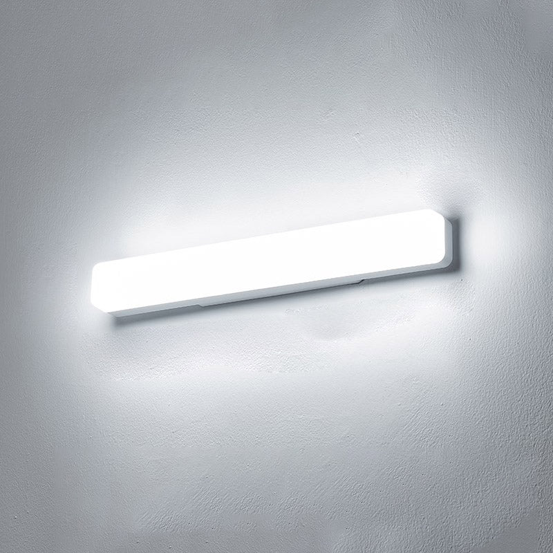 Modern Plastic Vanity Light Strip White 1 Light Mirror Light for Bathroom