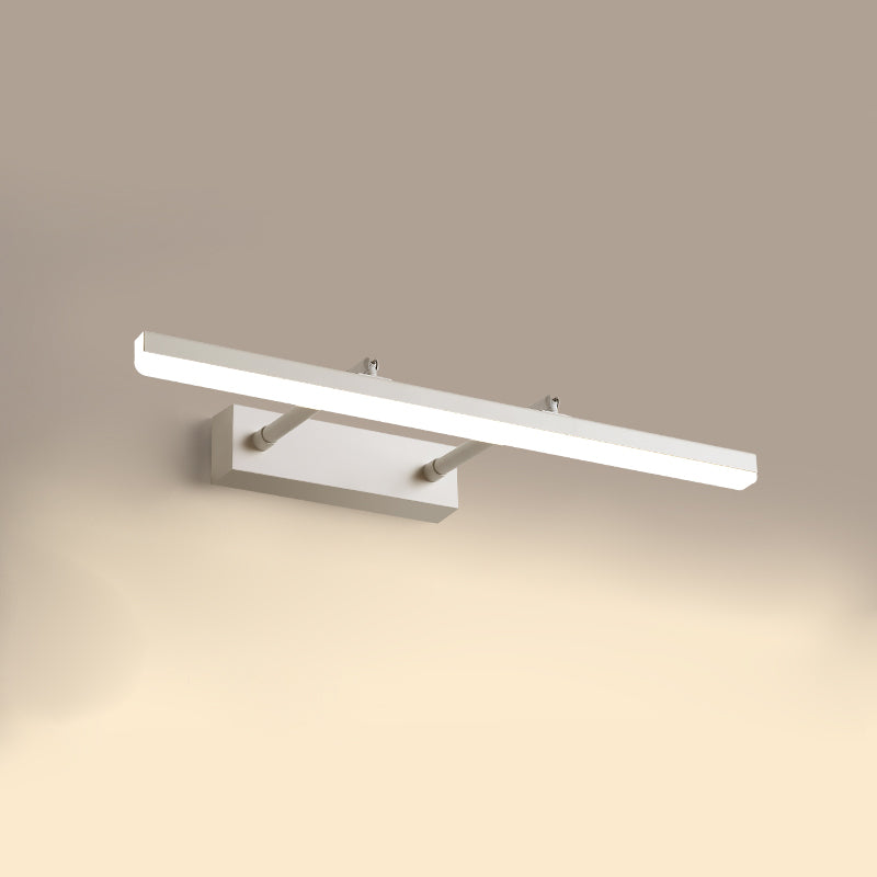 1-Light Minimalist Metal Vanity Light Straight Adjustable Mirror Light for Bathroom