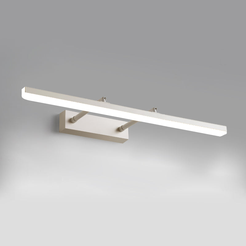 1-Light Minimalist Metal Vanity Light Straight Adjustable Mirror Light for Bathroom