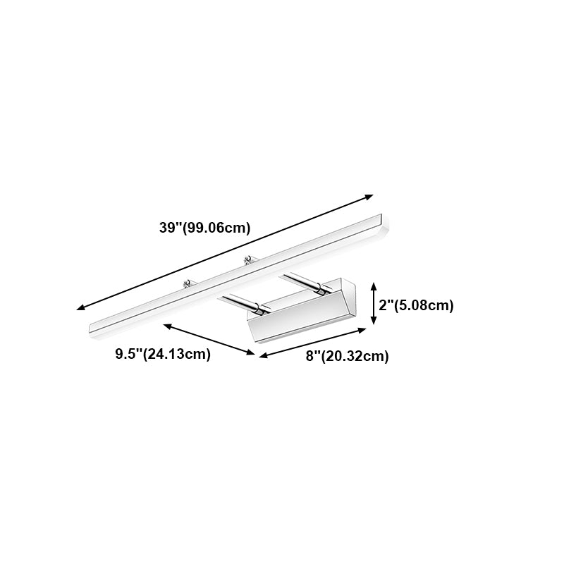 Metal Linear Wall Lighting Fixture Minimalist LED Wall Mount Light Fixture