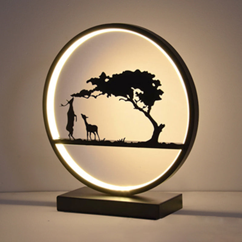 Modern LED Table Lamp 1-Light Strip Shape Desk Light with Silica Gel Shade for Bedroom