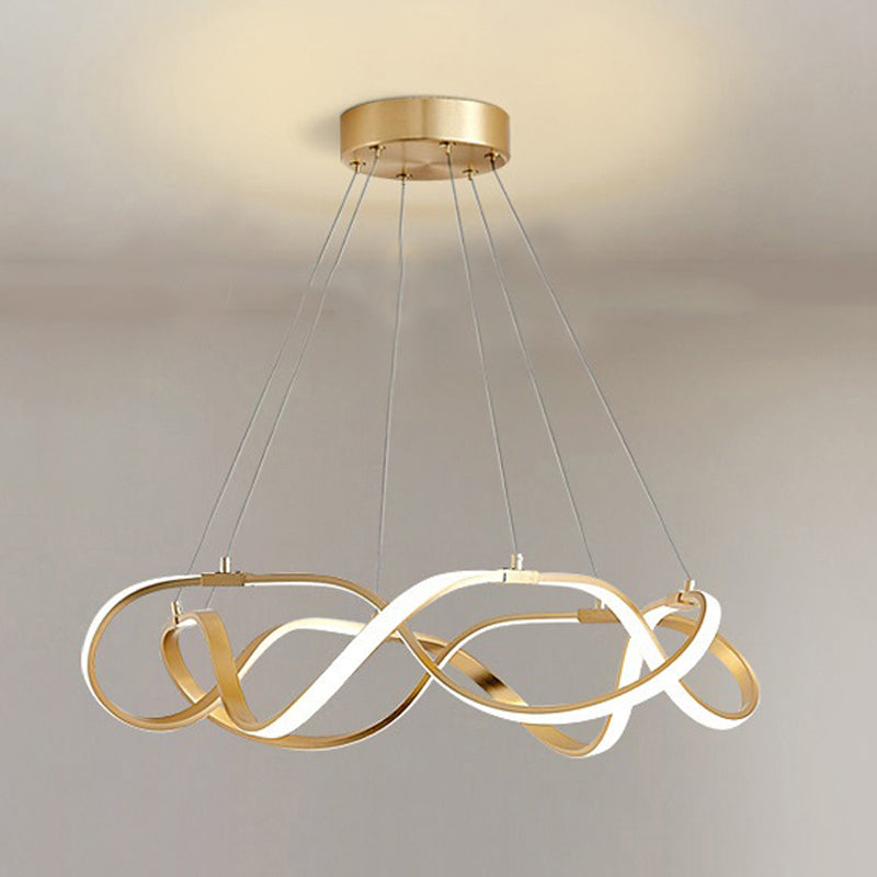 Wave Hanging Light Kit Modern Style Metal 1 Light Hanging Ceiling Lights