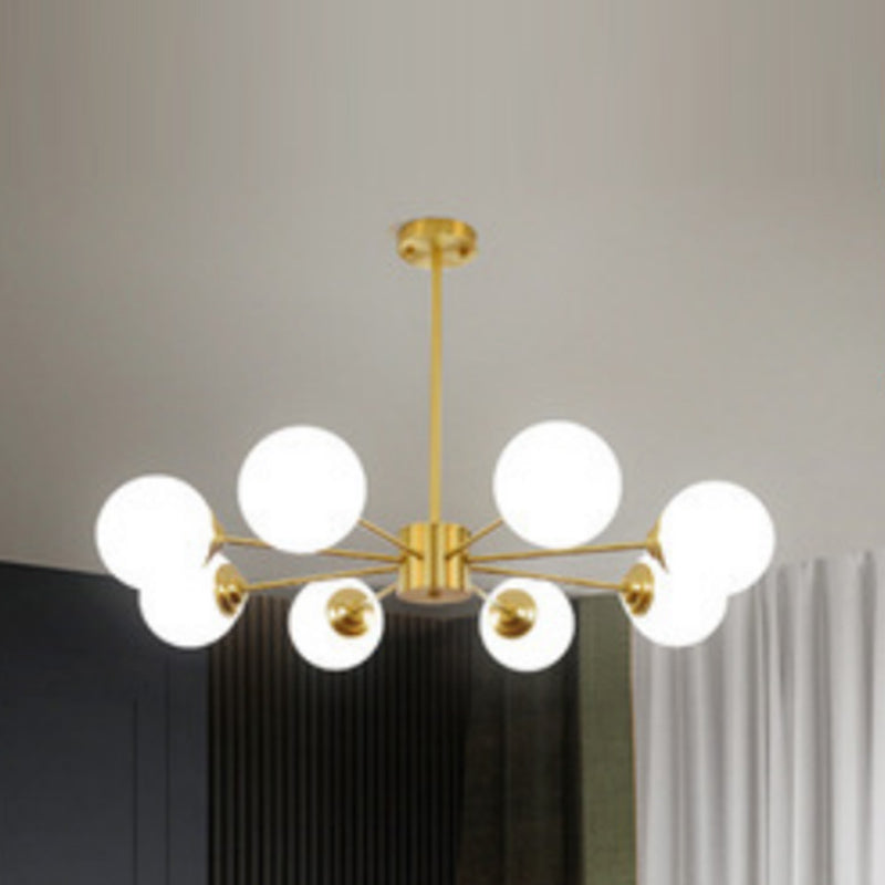 Ball Hanging Light Kit Modern Style Glass Multi Lights Chandelier Lamp