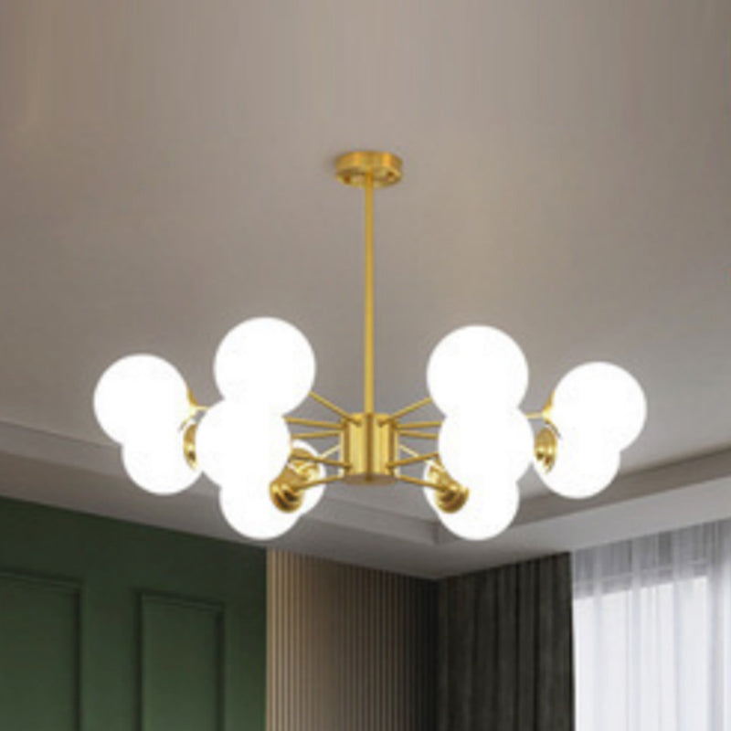 Ball Hanging Light Kit Modern Style Glass Multi Lights Chandelier Lamp