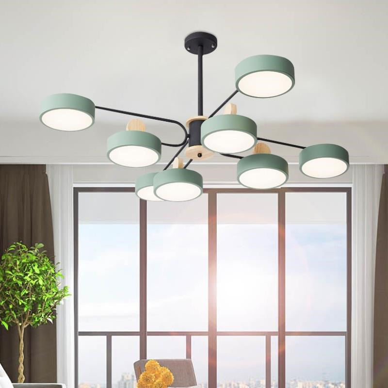 Metal Hanging Pendant Lights Modern Starburst Hanging Lamps for Living Room