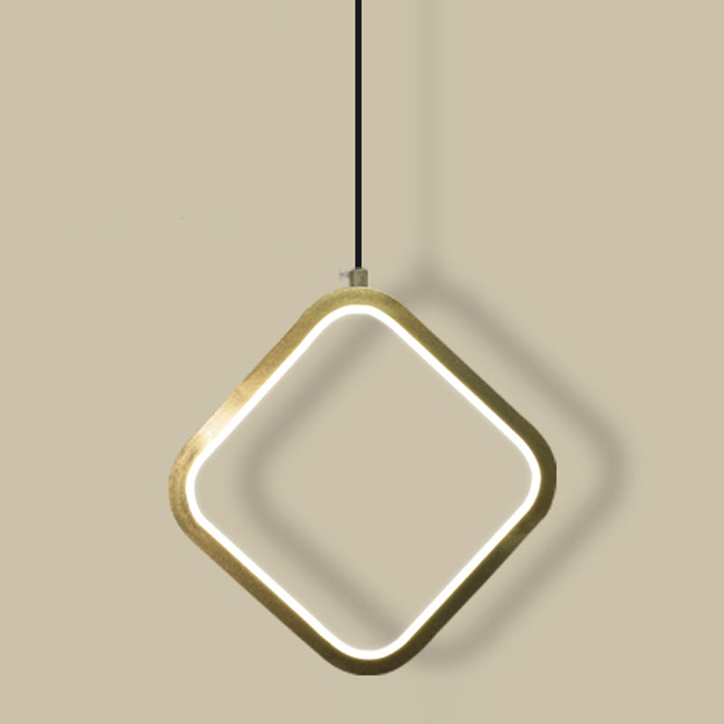 Geometry Shape Metal Hanging Light Modern Style 1-Light Hanging Light Fixture