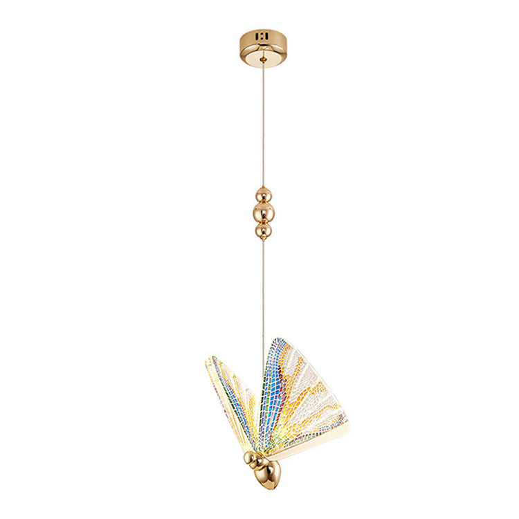 Butterfly Shape Hanging Lighting Modern Style Metal 1 Light Hanging Lamp for Living Room