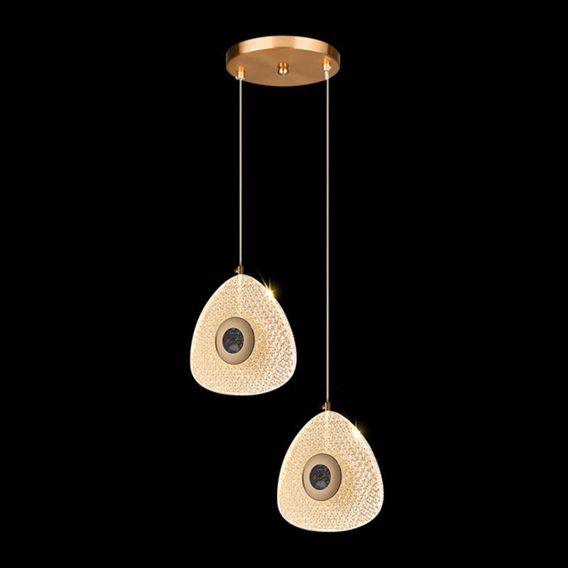 Modern Geometry Hanging Lights Metal Hanging Light Fixtures in Gold