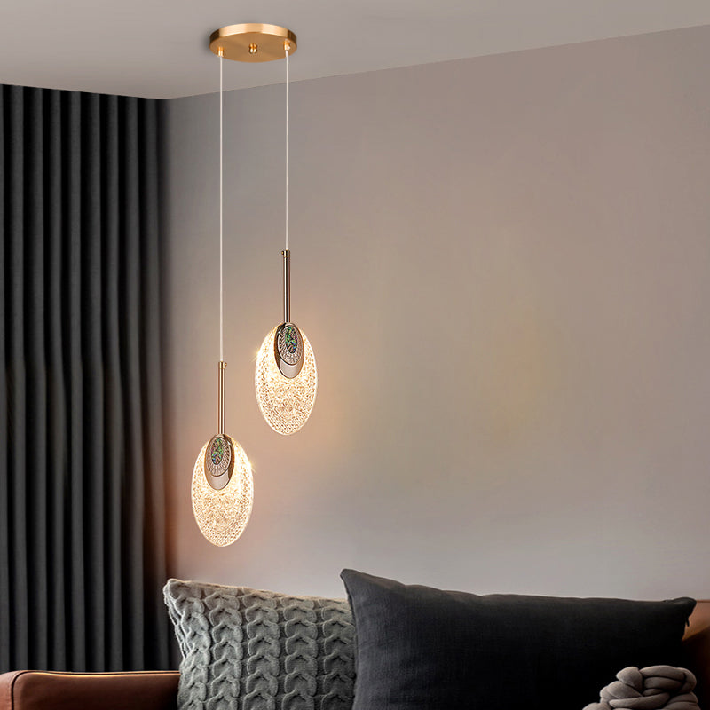 Modern Geometry Hanging Lights Metal Hanging Light Fixtures in Gold