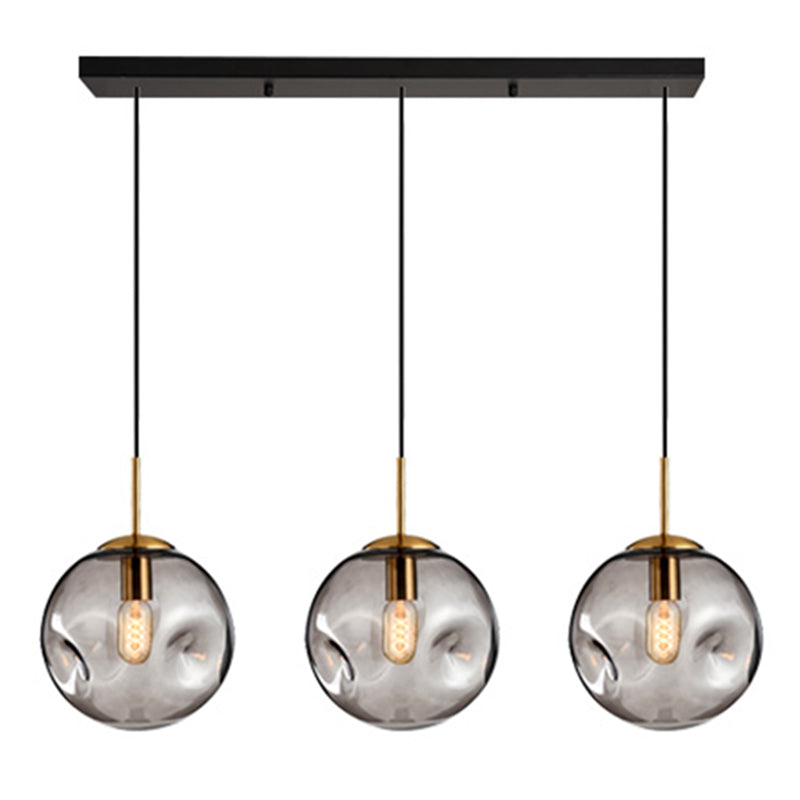 Contemporary Down Mini Pendant Glass Global Hanging Ceiling Light with 1 Light