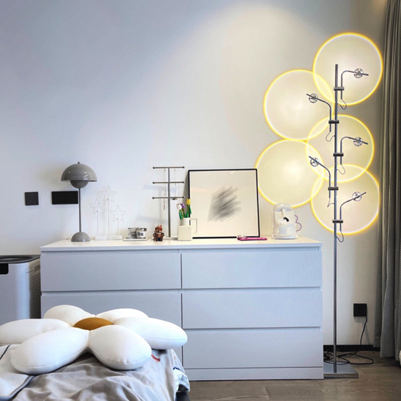 Nordic Tree Shape Floor Lamp Metal Multi Light LED Floor Light for Living Room