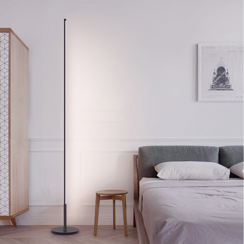 Nordic Style Strip Floor Lamp Metal 55" High LED Floor Light for Bedroom