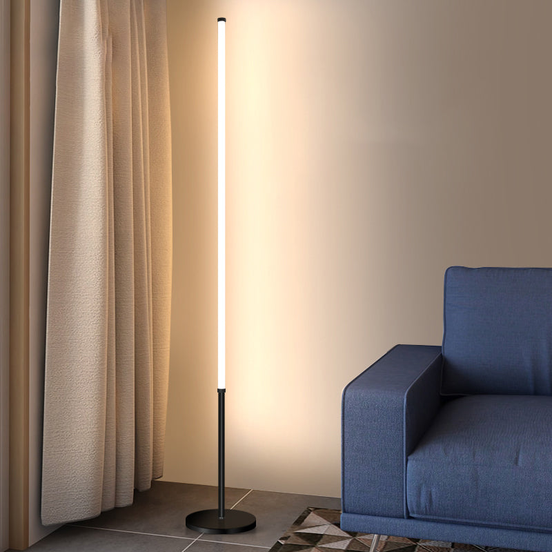 Nordic Style Strip Floor Lamp Metal 55" High LED Floor Light for Bedroom