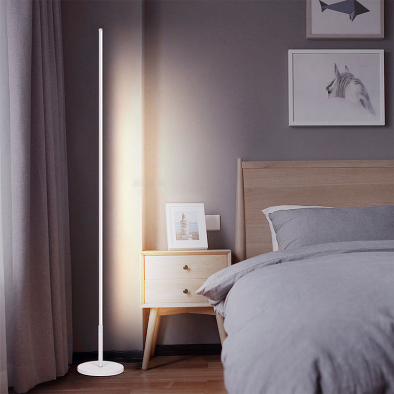 Nordic Style Strip Floor Lamp Metal 55" High LED Floor Light for Bedroom