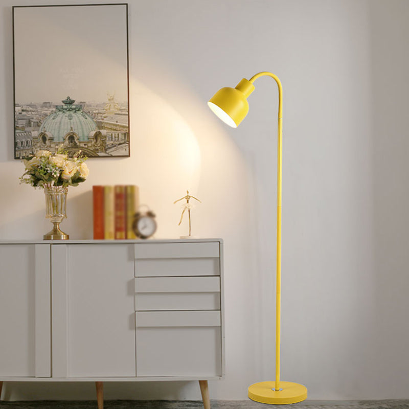 Modern Strip Floor Lamp Metal Colorful 1 Light Floor Light for Living Room