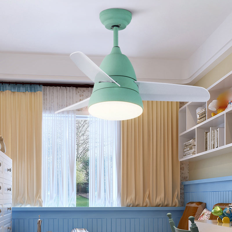 Modern Style Ceiling Fan Lamp Metal 1 Light Ceiling Fan Light for Bedroom