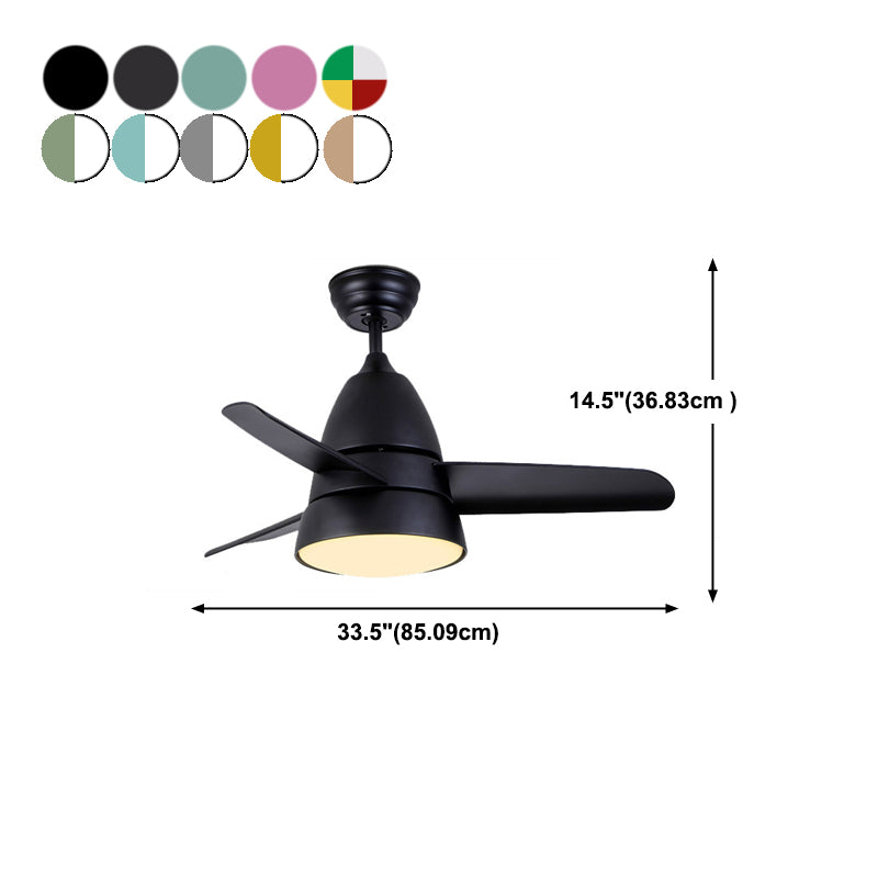 Modern Style Ceiling Fan Lamp Metal 1 Light Ceiling Fan Light for Bedroom