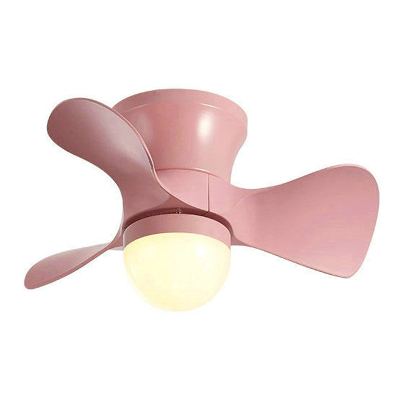 Children Ceiling Fan Light 1-Light LED Ceiling Mount Lamp with Acrylic Shade for Bedroom