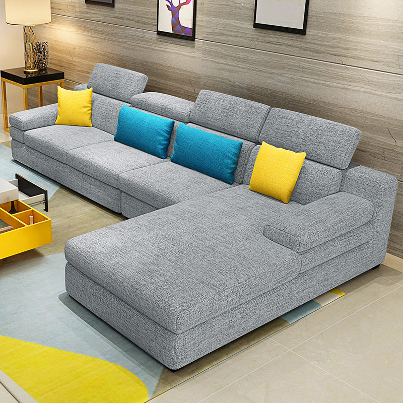 Right Hand Facing Sofa L-Shape Sectional 4-seater for Living Room