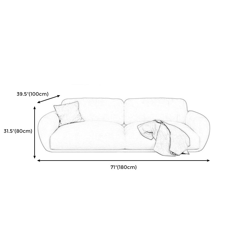 Modern Square Arm Loose Back Sofa 39"W Sofa  for Living Room