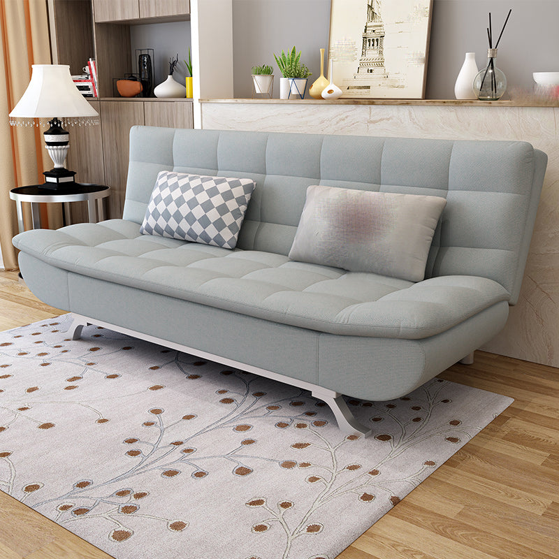 Contemporary Armless Sofa Foldable Couch with Tufted Back for Living Room