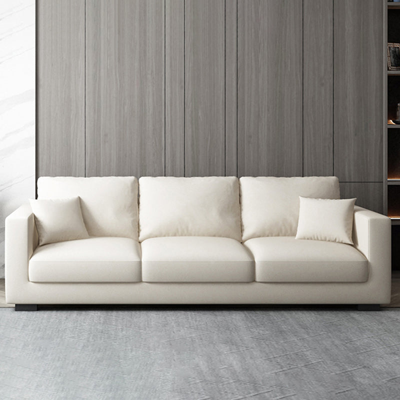 Living Room Square Arm Standard Sofa Contemporary Loose Back Couch