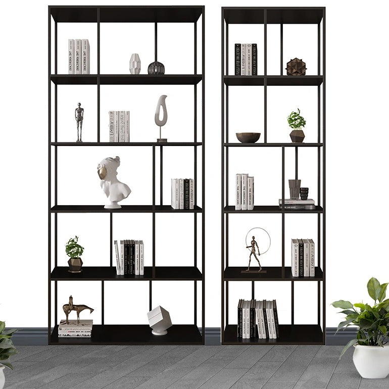 Metal Iron Etagere Bookshelf Contemporary Vertical Open Bookcase