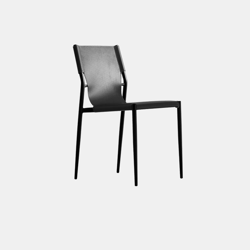 Contemporary Dining Leather Chair Armless Side Chair for Home Use