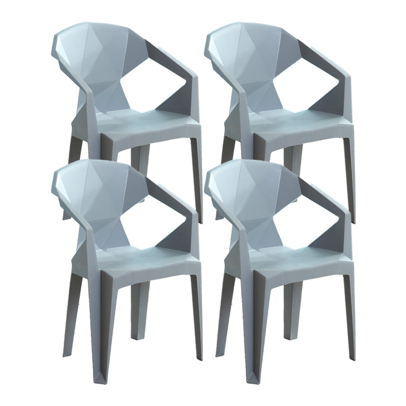 Nordic Chairs Dining Arm Chairs for Kitchen with Plastic Legs