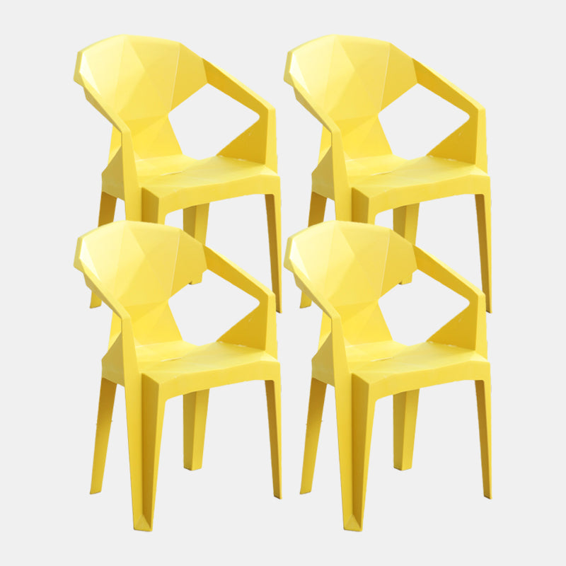 Nordic Chairs Dining Arm Chairs for Kitchen with Plastic Legs