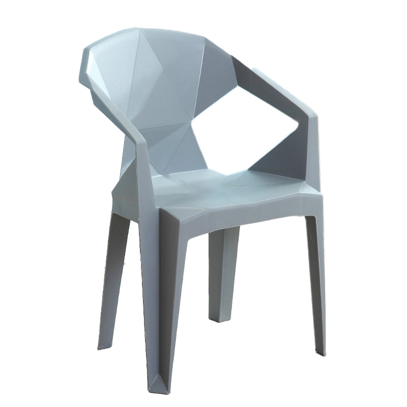 Nordic Chairs Dining Arm Chairs for Kitchen with Plastic Legs