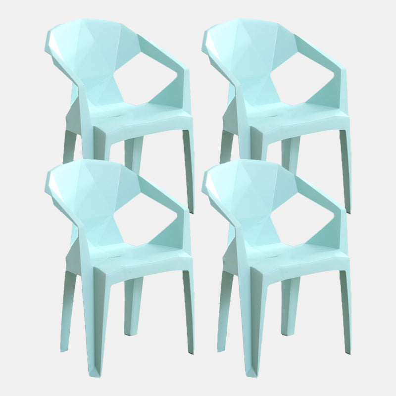 Nordic Chairs Dining Arm Chairs for Kitchen with Plastic Legs