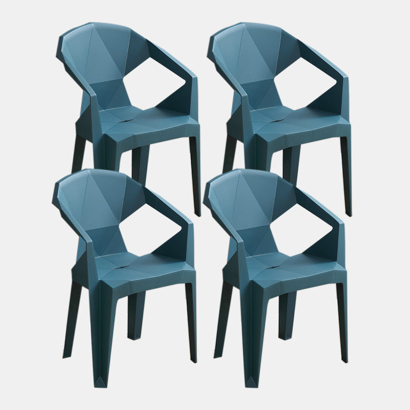 Nordic Chairs Dining Arm Chairs for Kitchen with Plastic Legs