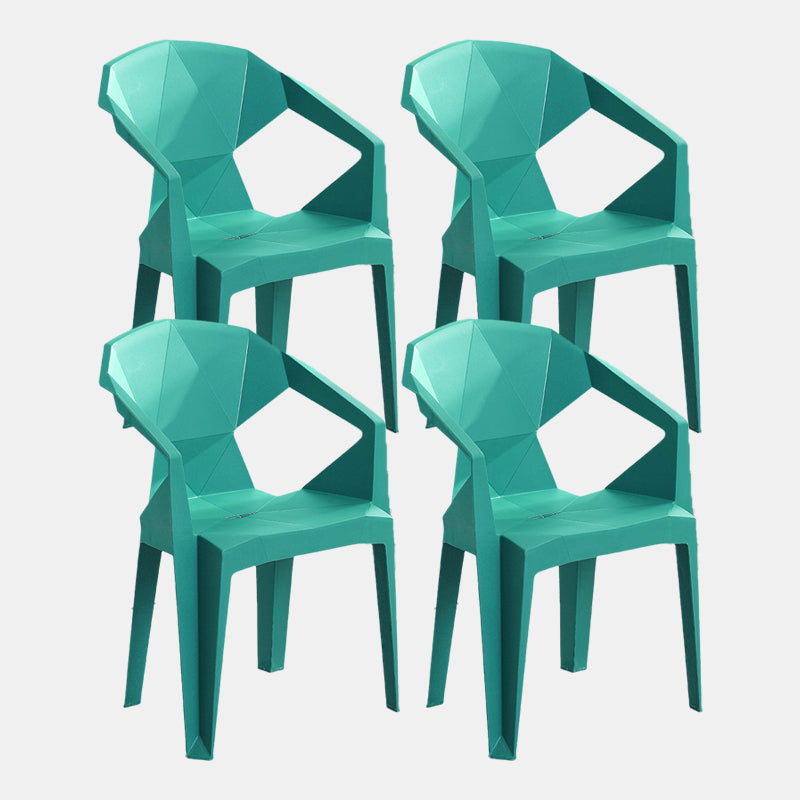 Nordic Chairs Dining Arm Chairs for Kitchen with Plastic Legs