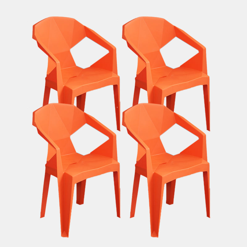 Nordic Chairs Dining Arm Chairs for Kitchen with Plastic Legs