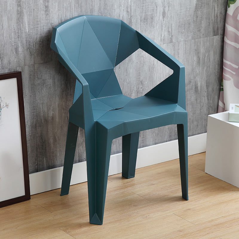 Nordic Chairs Dining Arm Chairs for Kitchen with Plastic Legs