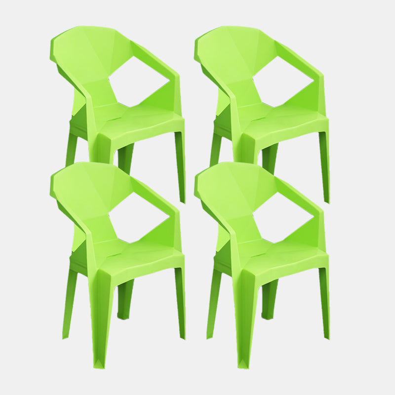 Nordic Chairs Dining Arm Chairs for Kitchen with Plastic Legs