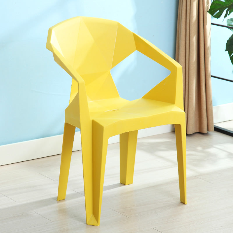 Nordic Chairs Dining Arm Chairs for Kitchen with Plastic Legs