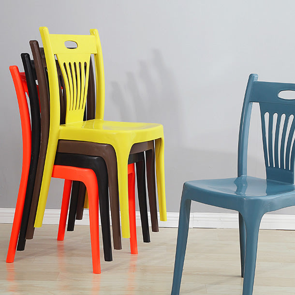 Nordic Style Chairs Dining Armless Chairs for Kitchen with Plastic Legs